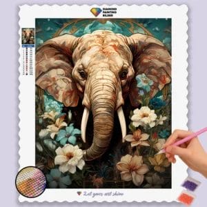 Elephant and Flowers
