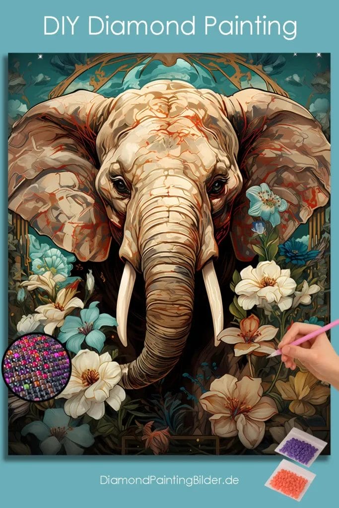 Elephant and Flowers