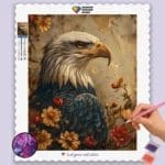 Eagle and Flowers