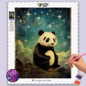Penguin in Starry Night