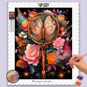 Badminton Butterfly flowers Kawaii