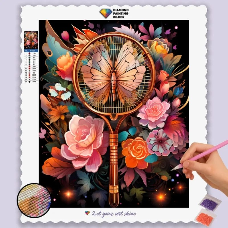 Badminton Butterfly flowers Kawaii