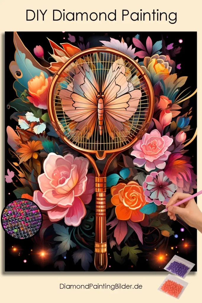 Badminton Butterfly flowers Kawaii