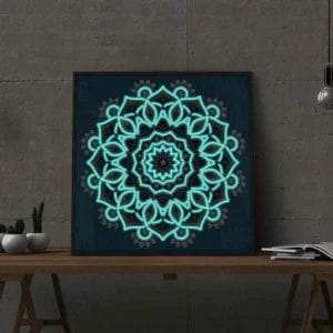 Regenbogen-Leucht-Mandala - Diamond Painting