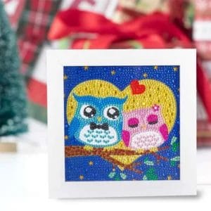 Eulen-Freunde - Diamond Painting für Kinder