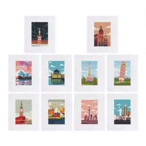 Weltmetropolen Kollektion - Mini Diamond Painting (10er-Set)