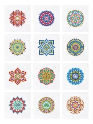 Colorful Mandala art 12pcs