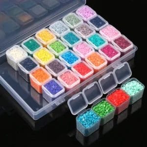 Kompakte Sortierbox für Diamond Painting (28 Fächer)