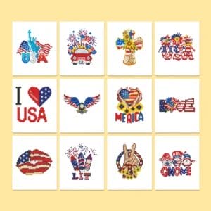 USA love 12pcs