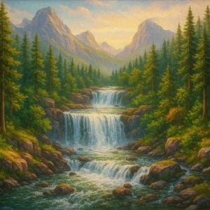 Wald, Berge & Wasserfälle